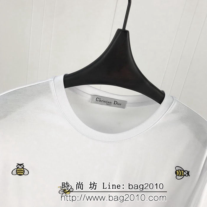 DIOR迪奧 x Kaws19早春 世紀聯名款 限量小蜜蜂刺繡短袖 定制面料 高版本情侶款 ydi2139